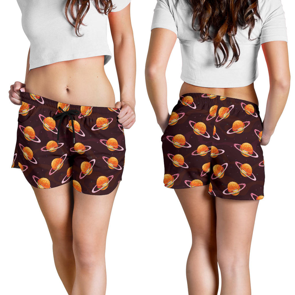 Hamburger Pattern Print Design 05 Women Shorts