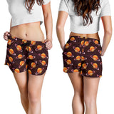 Hamburger Pattern Print Design 05 Women Shorts