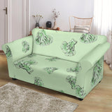 Broccoli Sketch Pattern Loveseat Couch Slipcover