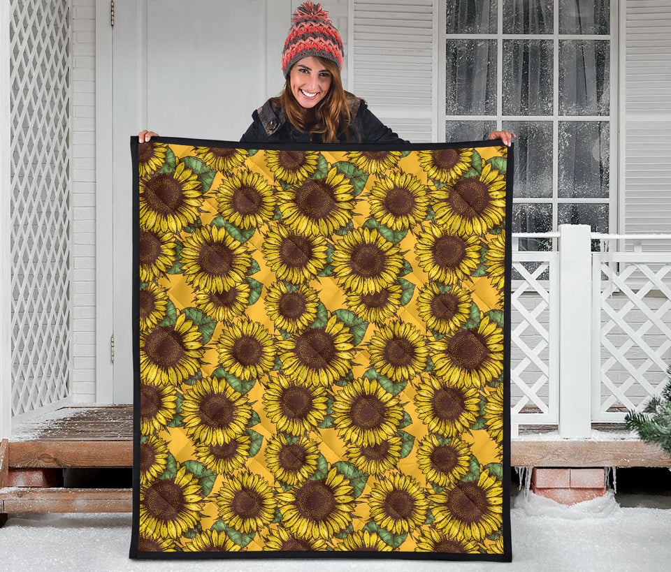 Sunflower Pattern Premium Quilt