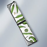 Hand Drawn Sketch Style Green Chili Peppers Pattern Car Sun Shade