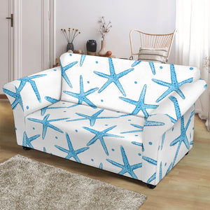 Watercolor Starfish Pattern Loveseat Couch Slipcover