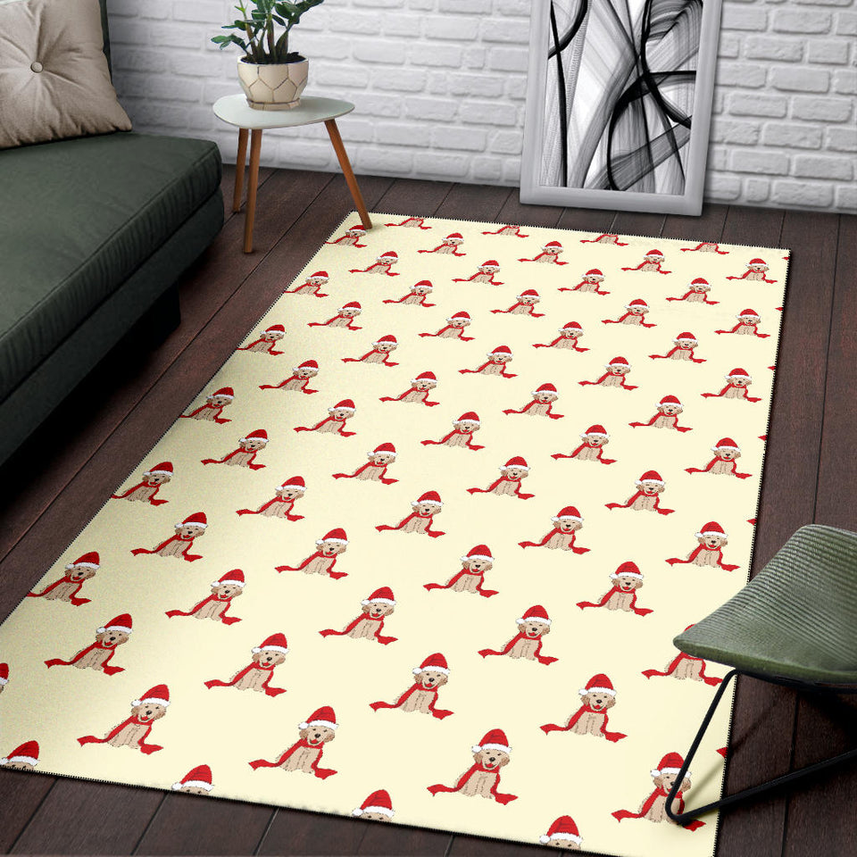 Golden Retriever Pattern Print Design 01 Area Rug