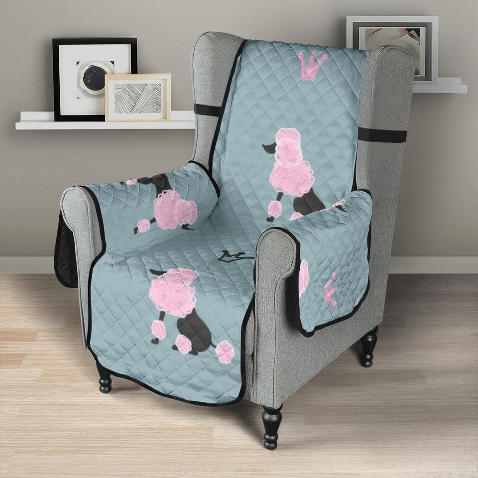 poodle dog pattern Chair Cover Protector