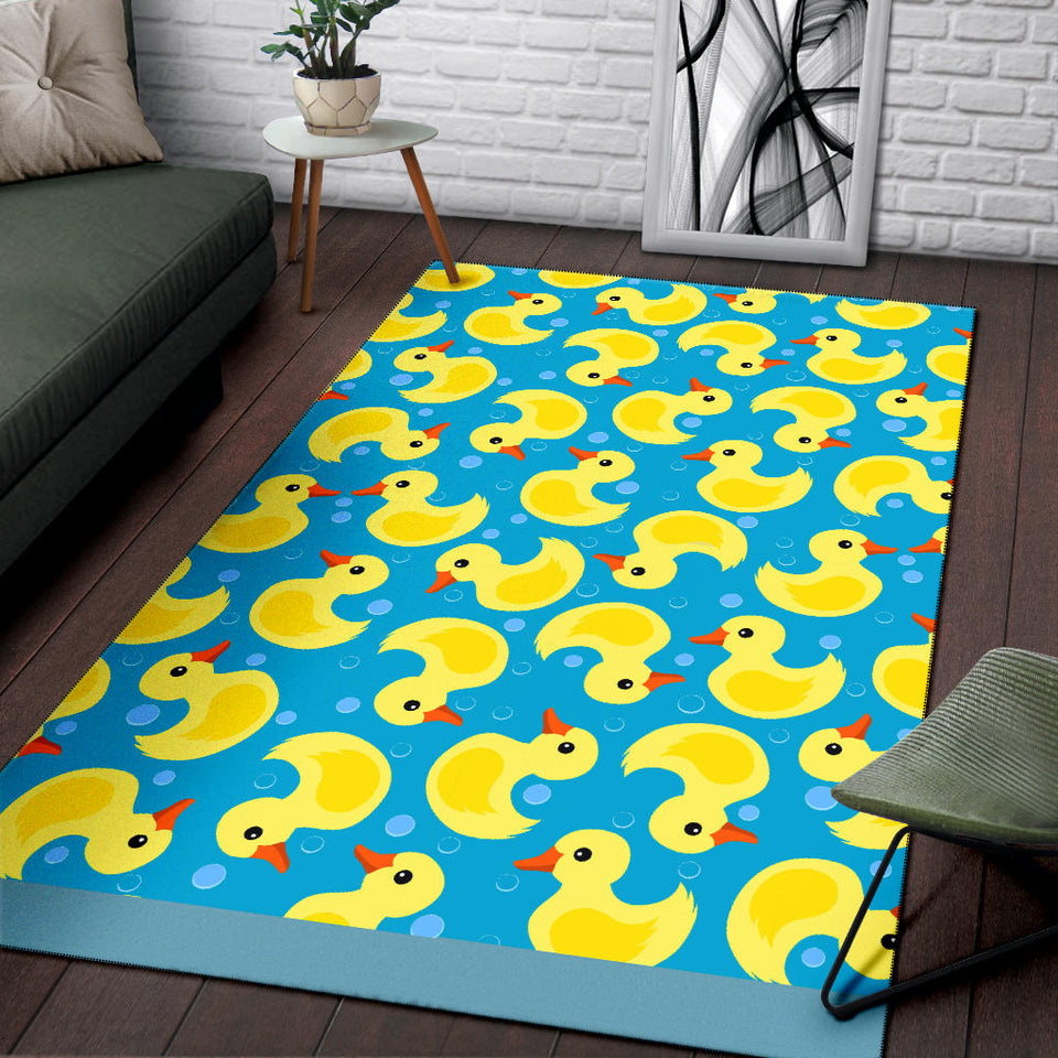Duck Toy Pattern Print Design 04 Area Rug