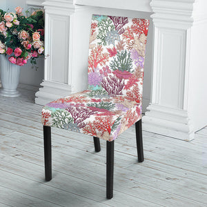 Coral Reef Pattern Print Design 03 Dining Chair Slipcover