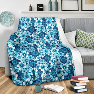 Hibiscus Pattern Print Design 03 Premium Blanket