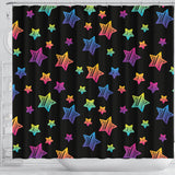 Colorful Star Pattern Shower Curtain Fulfilled In US