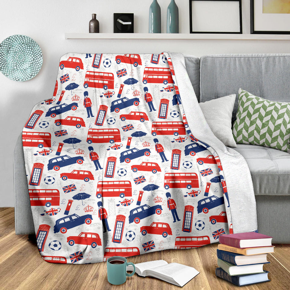 British Pattern Print Design 03 Premium Blanket