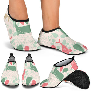 Cute Whale Pattern Aqua Shoes