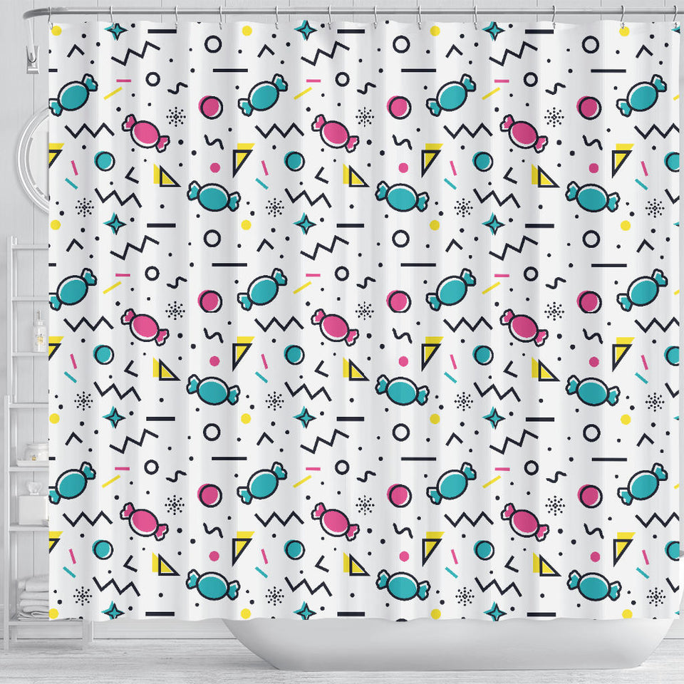 Candy Design Pattern Shower Curtain Fulfilled In US