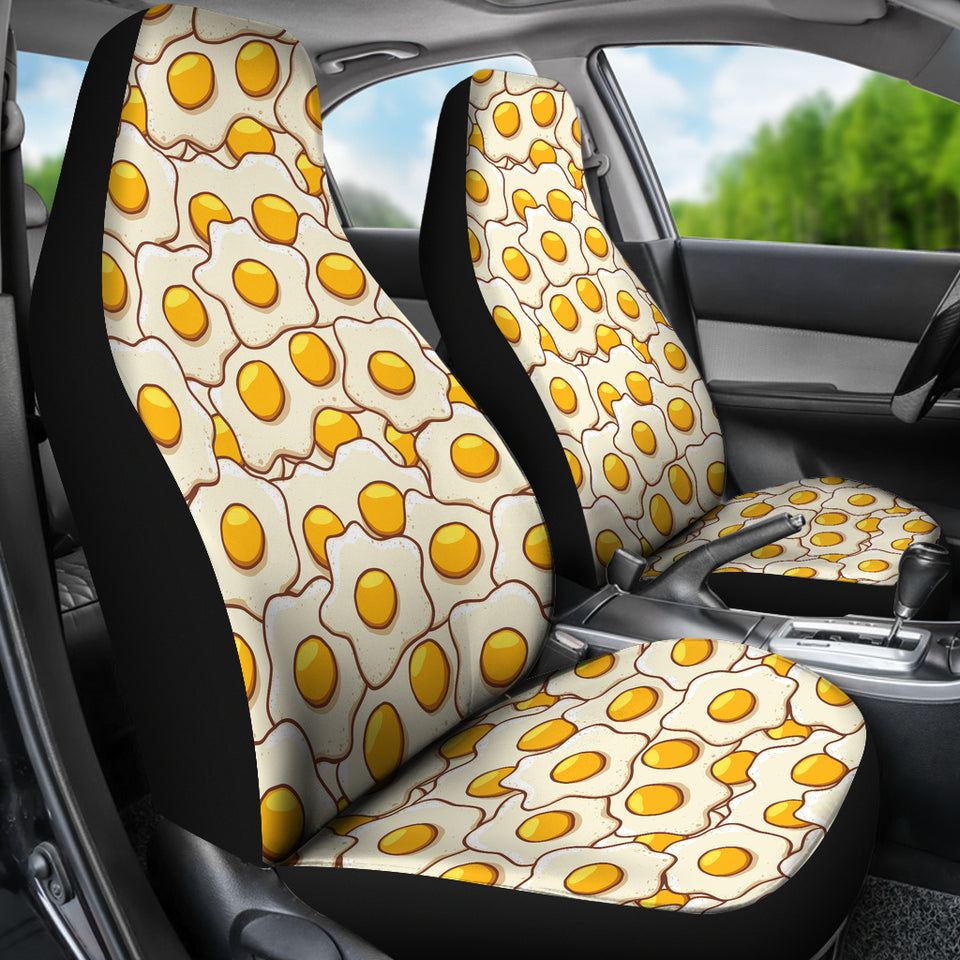 Fried Eggs Pattern Print Design 02 Universal Fit Car Seat Covers