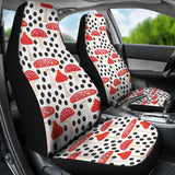 Red Mushroom Dot Pattern Universal Fit Car Seat Covers