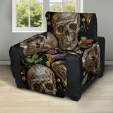Skull rose humming bird flower pattern Recliner Cover Protector