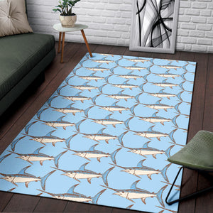 Swordfish Pattern Print Design 01 Area Rug