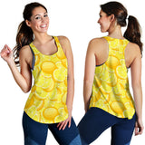 lemon pattern Women Racerback Tank Top