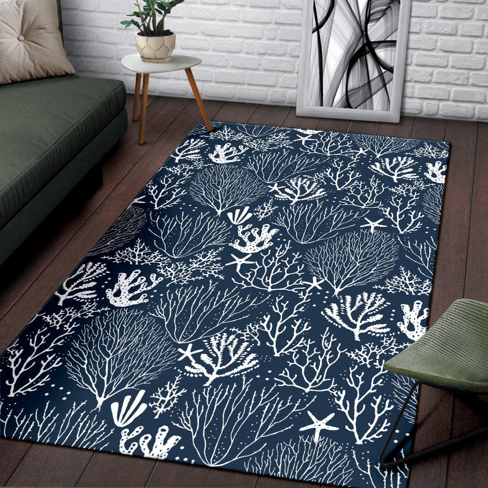 Coral Reef Pattern Print Design 05 Area Rug