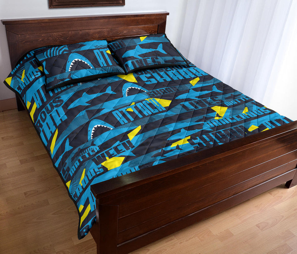 Shark dangerous Quilt Bed Set