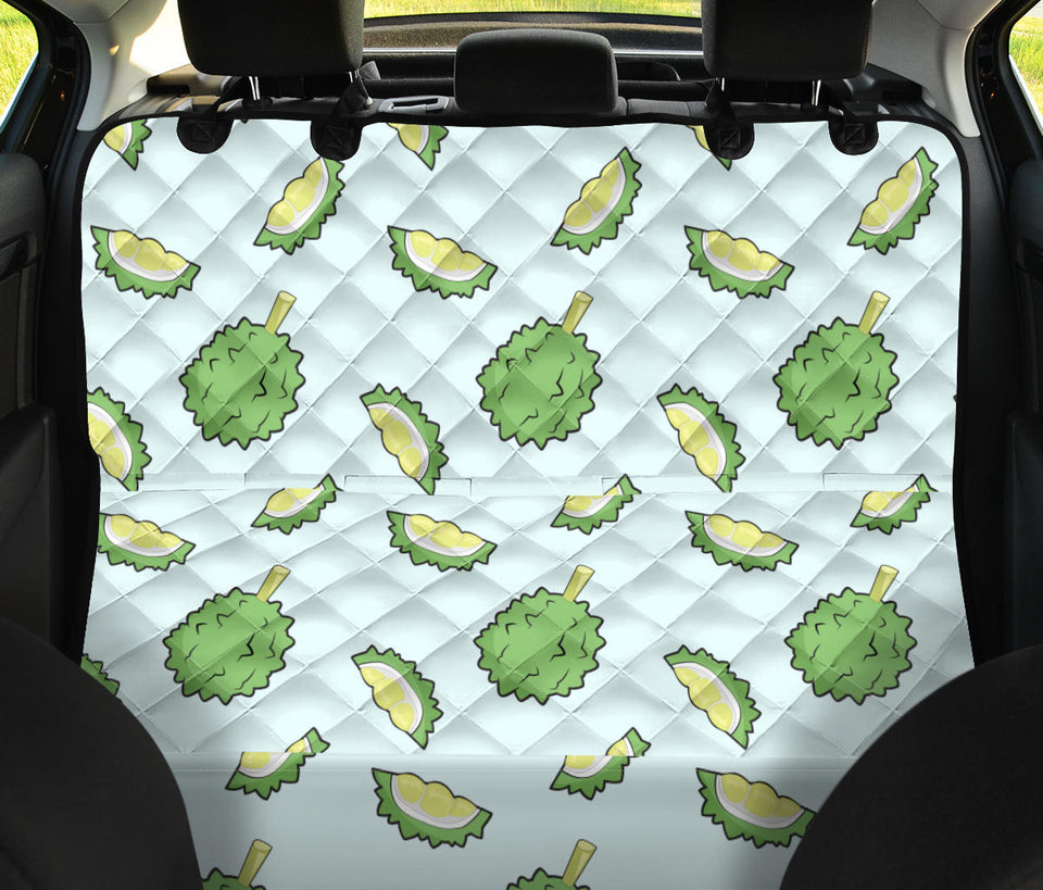 Durian Pattern Blue Background Dog Car Seat Covers