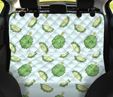 Durian Pattern Blue Background Dog Car Seat Covers