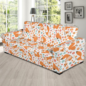 Squirrel Pattern Print Design 05  Sofa Slipcover