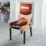 American Football Ball Design Pattern Dining Chair Slipcover