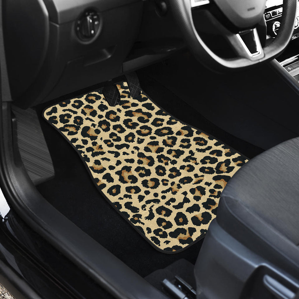 Leopard Print Design Pattern Front Car Mats