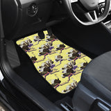 Ostrich Pattern Print Design 04 Front and Back Car Mats
