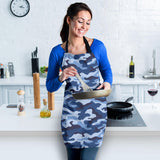Blue Camo Camouflage Pattern Adjustable Apron