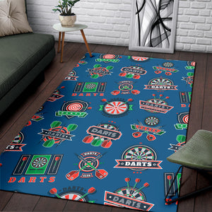 Darts Pattern Print Design 02 Area Rug