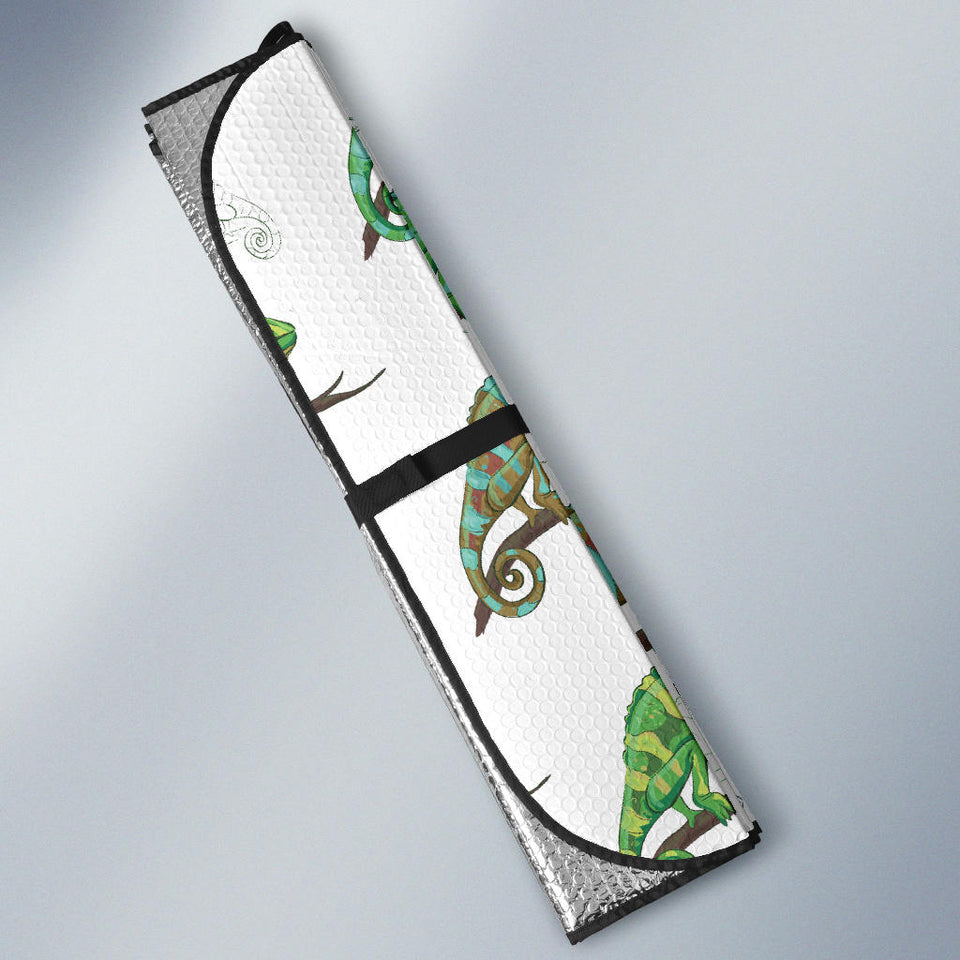 Chameleon Lizard Pattern Car Sun Shade