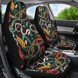 Colorful Snake Plant Pattern  Universal Fit Car Seat Covers