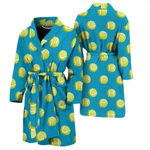 Tennis Pattern Print Design 05 Men's Bathrobe