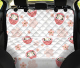 Daruma Japanese Wooden Doll Cherry Blossom Flower Pattern Dog Car Seat Covers