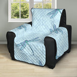 Dragonfly pattern blue background Recliner Cover Protector