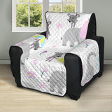 Cute elephant mouse pattern Recliner Cover Protector
