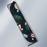 Cute Sloths Sleeping Christmas Ball Santa Hat Pattern Car Sun Shade
