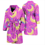 Moon Pink Rose Background Men'S Bathrobe