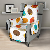 Colorful american football ball pattern Chair Cover Protector