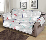 Airplane cloud grey background Sofa Cover Protector