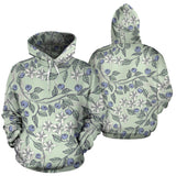 Hand Drawn Blueberry Pattern Men Women Pullover Hoodie