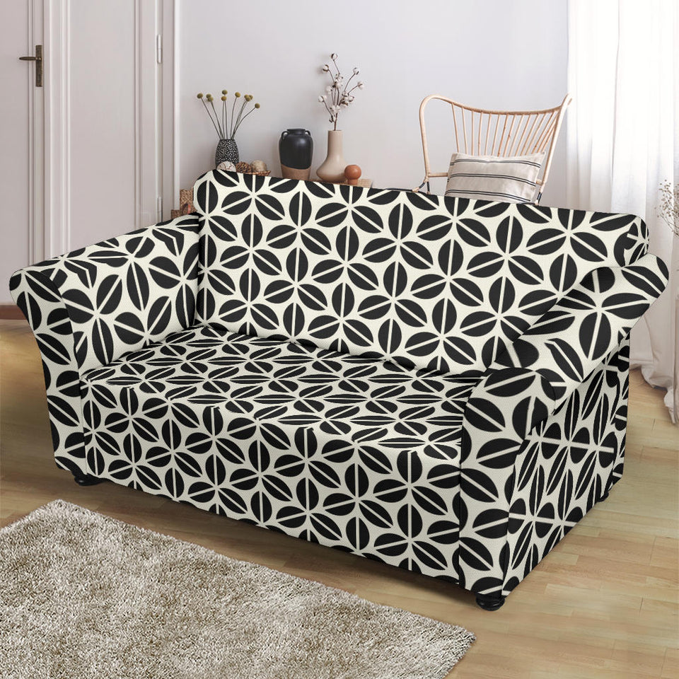 Coffee Bean Abstract Modern Pattern Loveseat Couch Slipcover