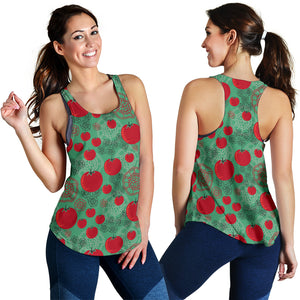 Tomato design pattern Women Racerback Tank Top