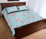 Cute cow flower pattern Quilt Bed Set