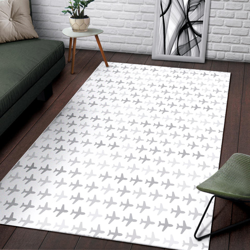 Airplane Print Pattern Area Rug