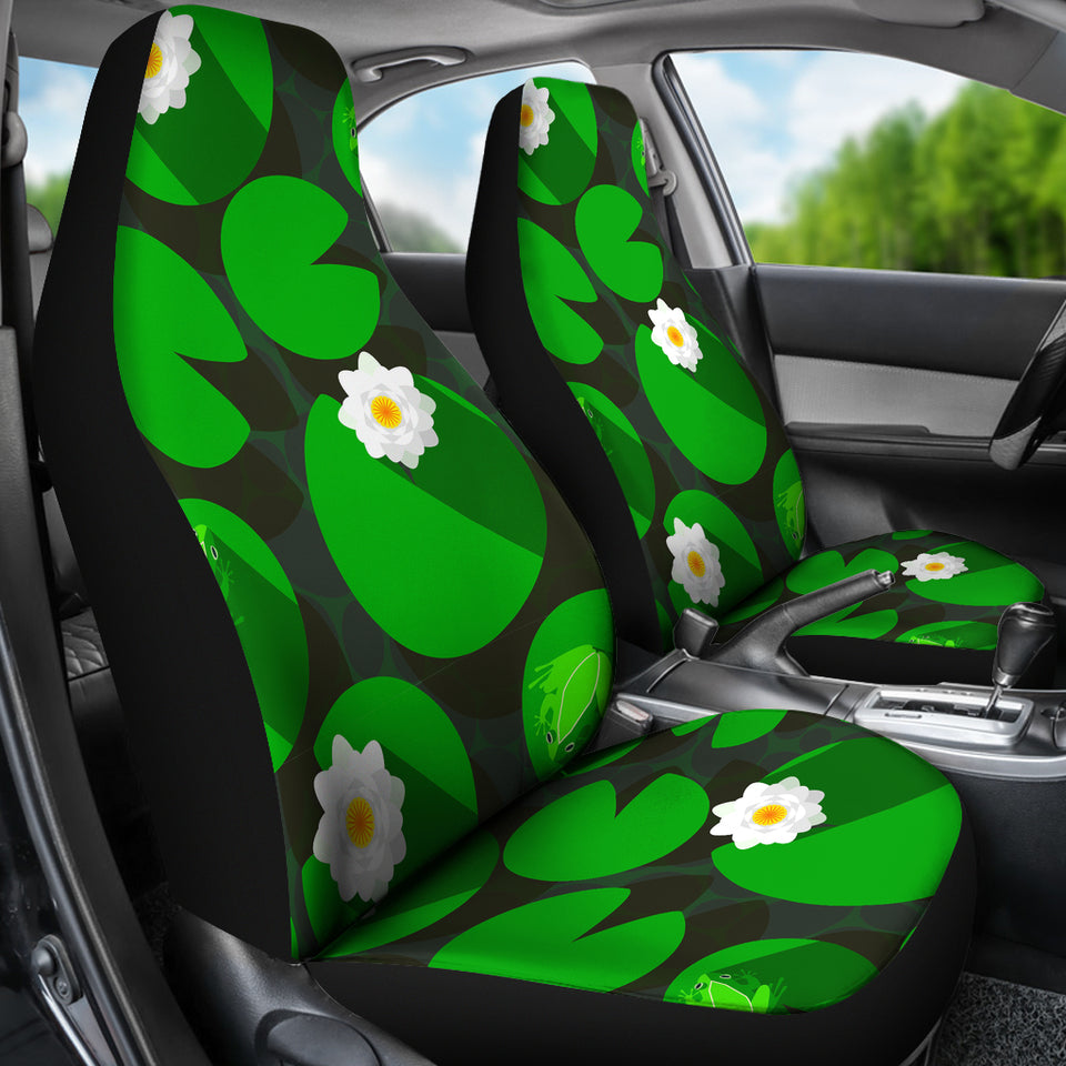 Frog Waterlily Pattern Universal Fit Car Seat Covers