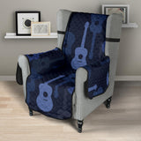 Blue Theme guitar pattern Chair Cover Protector