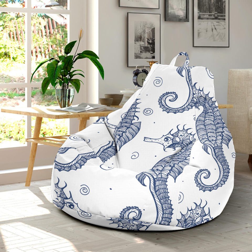 Seahorse Pattern Background Bean Bag Cover
