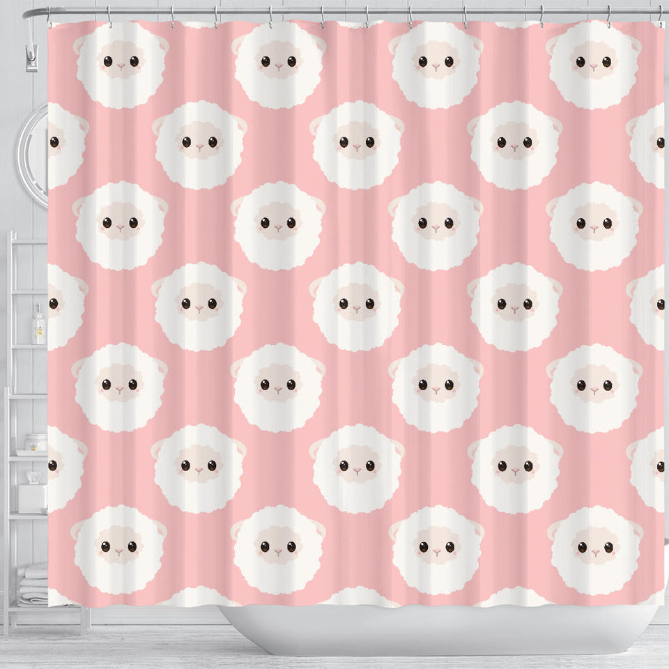 Cute Sheep Pattern Shower Curtain Fulfilled In US