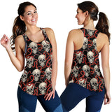 Red snake skull pattern Women Racerback Tank Top